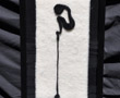 Black and white abstract woman with long protrusion