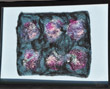 Random circles- wool and silk, blue, black, and purple